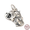 925 Sterling Silver Cat & Fish Charms STER-NH0001-32AS-1