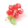 7Pcs Glass Pendants PALLOY-JF04732-5