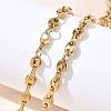 304 Stainless Steel Coffee Bean Chain Necklaces & Bracelets Sets SJEW-D091-09G-5
