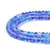 Frosted Transparent Glass Beads Strands FGLA-M002-01E-3