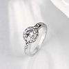 Exquisite Engagement Rings Brass Czech Rhinestone Finger Rings for Women RJEW-BB02132-7B-2