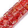 Handmade Dichroic Foil Glass Beads Strands DICH-U001-07M-1