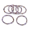 Natural Lodolite Quartz Round Beads Stretch Bracelets for Women BJEW-Z158-03K-04-4