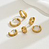 3 Pairs Vintage Frosted Brass Hoop Earring Sets MK3125-1-4