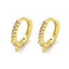 Brass Micro Pave Cubic Zirconia Hoop Earring EJEW-C088-07A-G-1