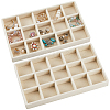 15 Grids Rectangle Wood Covered with Velvet Jewelry Trinket Display Trays AJEW-WH20054-062G-01-7