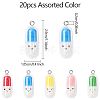 5 Colors Translucent Plastic Pendants KY-YW0001-81A-2