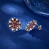 925 Sterling Silver Snowflake Stud Earrings for Women RU1478-2-1