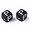 Opaque Acrylic Beads X-SACR-N002-01P-3