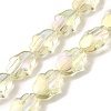 Transparent Electroplate Glass Beads Strands EGLA-F159-FR03-1