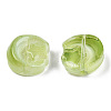 Transparent Spray Painted Glass Beads GLAA-N035-036-C03-1