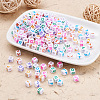 Craftdady 1300Pcs 26 Style Opaque White Acrylic Beads SACR-CD0001-02-4