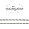 304 Stainless Steel Rolo Chains STAS-M032-42P-3.8mm-2