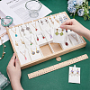 18 Grids Bamboo Pendant Display Trays with PU Imitation Leather Display Cards ODIS-WH0086-091B-02-3