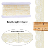 10 Yards Polyester Elastic Lace Trim OCOR-WH0086-04B-2