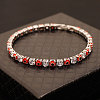 Brass & Clear Cubic Zirconia & Resin Evil Eye Tennis Bracelets for Women FS-WG6CA97-07-1