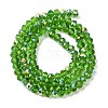 Electroplate Transparent Glass Beads Strands EGLA-A046-01B-03-3