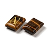 26Pcs Natural Tiger Eye Healing Rectangle with Letter A~Z Display Decorations G-K335-07E-2