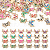 48Pcs 12 Styles Alloy Enamel Connector Charms ENAM-TA0001-59-10