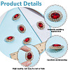 4Pcs 1-Hole Alloy Glass Shank Buttons FIND-DR0001-99D-3