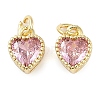 Real 18K Gold Plated Brass Inlaid Cubic Zirconia Charms ZIRC-L100-074G-08-1