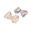 UV Plating Rainbow Iridescent Transparent Acrylic Beads OACR-F006-04-2