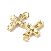 Brass Micro Pave Cubic Zirconia Pendants KK-Q068-49B-G-2