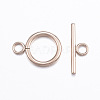 Ion Plating(IP) 304 Stainless Steel Toggle Clasps X-STAS-E127-01RG-2