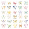 PVC Self Adhesive Butterfly Sticker Labels STIC-PW0015-13-4