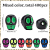 400Pcs Opaque Black Acrylic Beads MACR-SC0001-66-2