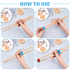30Pcs 6 Colors Plastic Chopsticks Aid AJEW-GF0005-41-3
