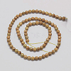 Natural Wood Lace Stone Beads Strands G-G545-20-2