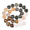 Gradient Color Natural Pink Aventurine & Tiger Eye & Topaz Jade & African Bloodstone & Chinese Southern Jade Beads Strands G-B185-A06-4
