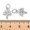 Rack Plating Brass Micro Pave Clear Cubic Zirconia Charms KK-D097-05P-3