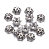 Antique Silver Tibetan Silver Fancy Bead Caps X-AA188-4
