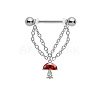 316L Surgical Stainless Steel Crystal Rhinestone Nipple Rings WGE19D8-01-1