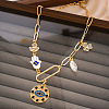 Rhinestone & Brass & Alloy & Iron Pendant Necklaces FS-WGADE70-05-1