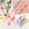 20Pcs 10 Styles Silicone Focal Beads SIL-PA0001-17-5
