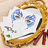 Gorgecraft 8 Sheets 8 Style Waterproof Self Adhesive Tattoo Stickers on Face AJEW-GF0007-33-4