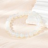 Opal Round Beaded Stretch Bracelets BJEW-F203-01-5