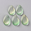 Transparent Spray Painted Glass Pendants GLAA-S190-014A-06-1