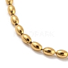 201 Stainless Steel Rugby Beaded Chain Bracelets BJEW-G696-01A-G-2