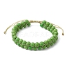 Round Synthetic Turquoise  Braided Bead Bracelets BJEW-JB11160-03-1