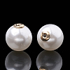 High Luster Eco-Friendly Plastic Imitation Pearl Ear Nuts MACR-S284-05A-2