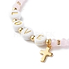 Glass Beads Stretch Bracelets Sets BJEW-JB06575-01-5