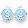 Platinum Plated Alloy Enamel Charms LS-ENAM-S118-04Q-P-1