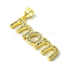 Mother's Day Real 18K Gold Plated Brass Micro Pave Cubic Zirconia Pendants KK-H472-06A-G01-2