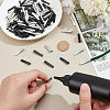 120Pcs 2 Colors Zinc Alloy Cord Ends FIND-NB0005-64-3