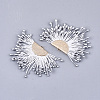 Polycotton(Polyester Cotton) Tassel Pendant Decorations X-FIND-T041-15-2