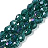 Transparent Electroplate Glass Beads Strands EGLA-N013-T6mm-B24-1